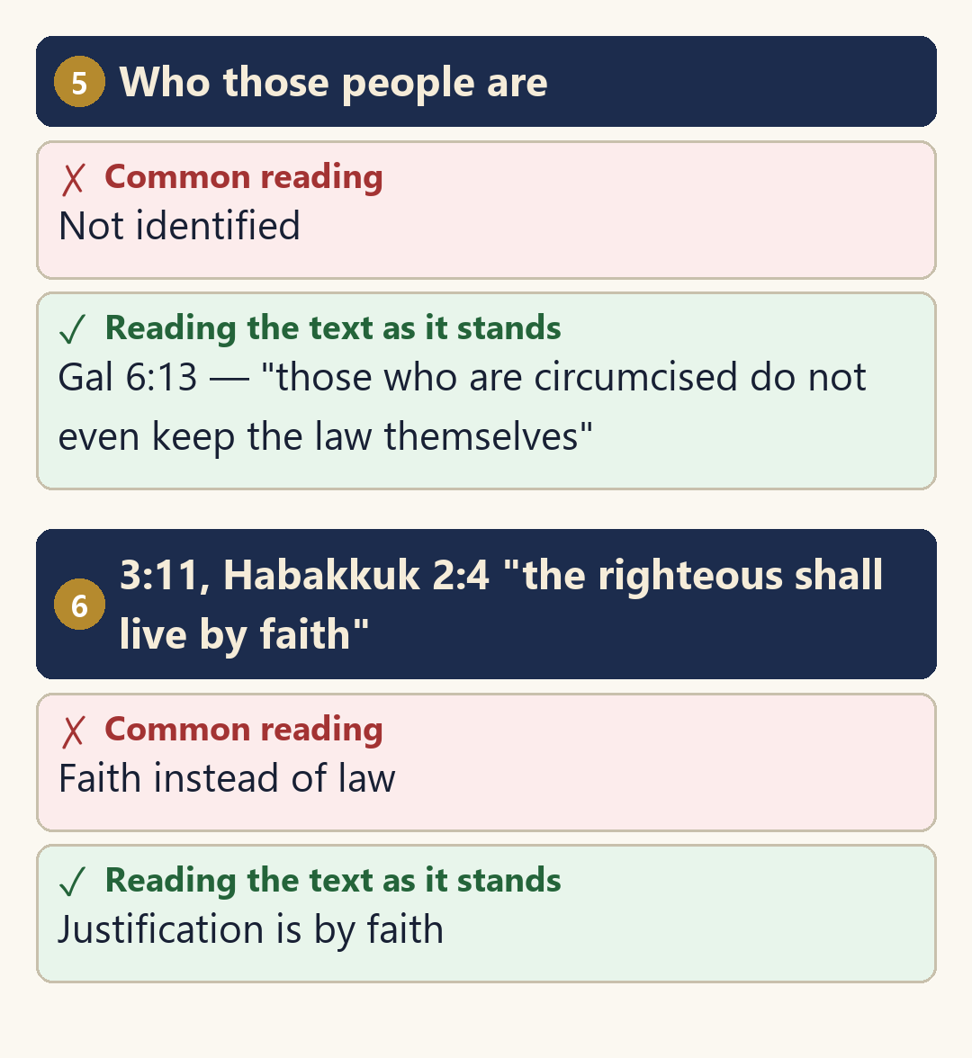 Galatians 3:10 — two readings 3/5